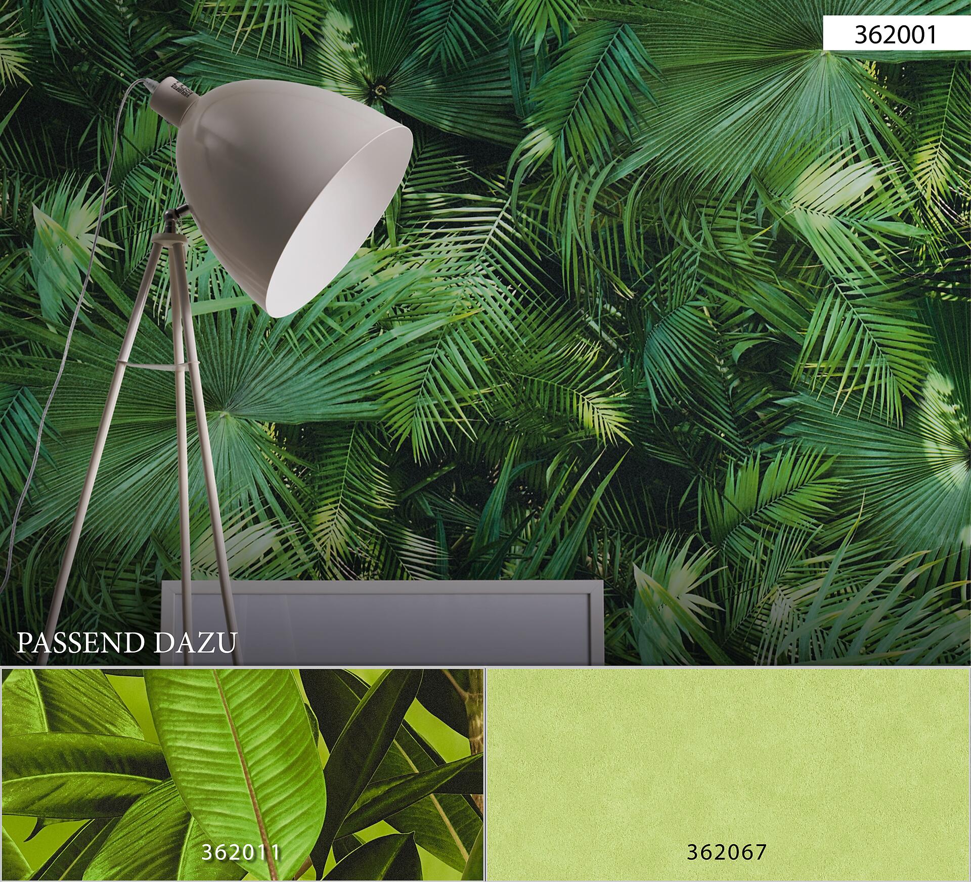 Vliestapete Palmen grün B/L: ca. 53x1005 cm