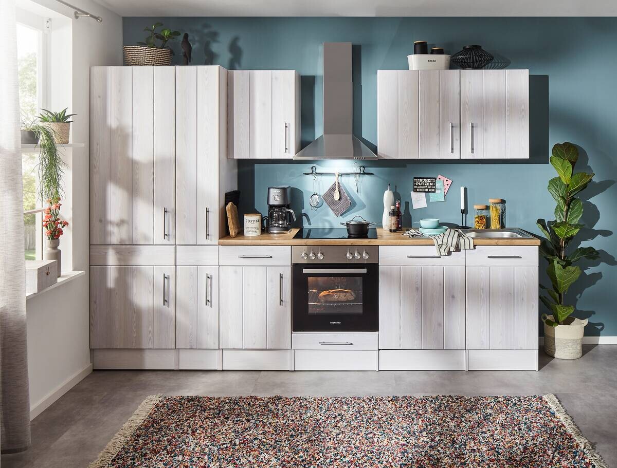 Respekta Küchenblock Premium weiß matt B/H/T: ca. 310x211x60 cm