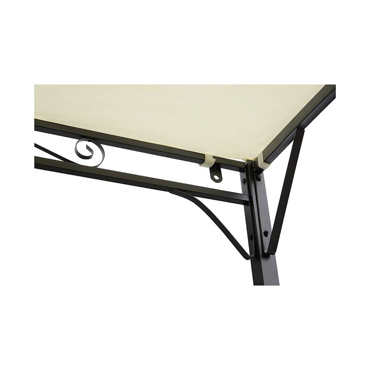 Outsunny Pavillon schwarz Stahl B/H/L: ca. 250x250x300 cm