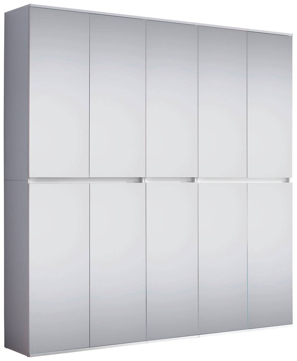 Garderobenschrank Mirror weiß B/H/T: ca. 185x191x34 cm