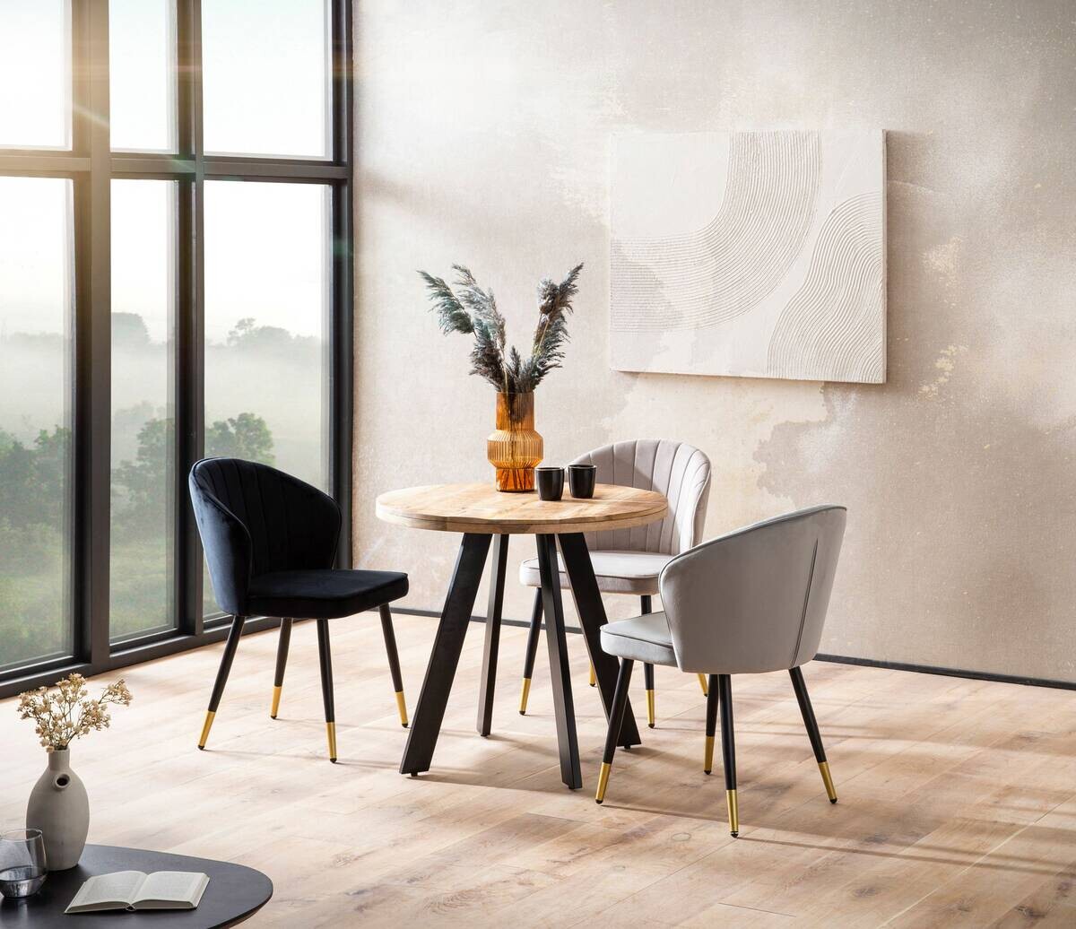 Esstisch braun H/D: ca. 75x80 cm