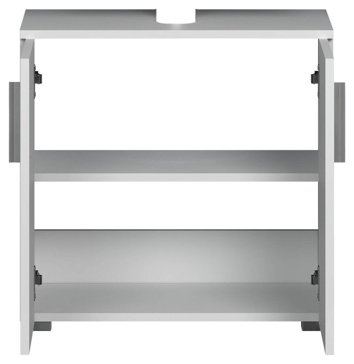 Waschbeckenunterschrank Wons weiß Hochglanz weiß matt B/H/T: ca. 60x58x34 cm