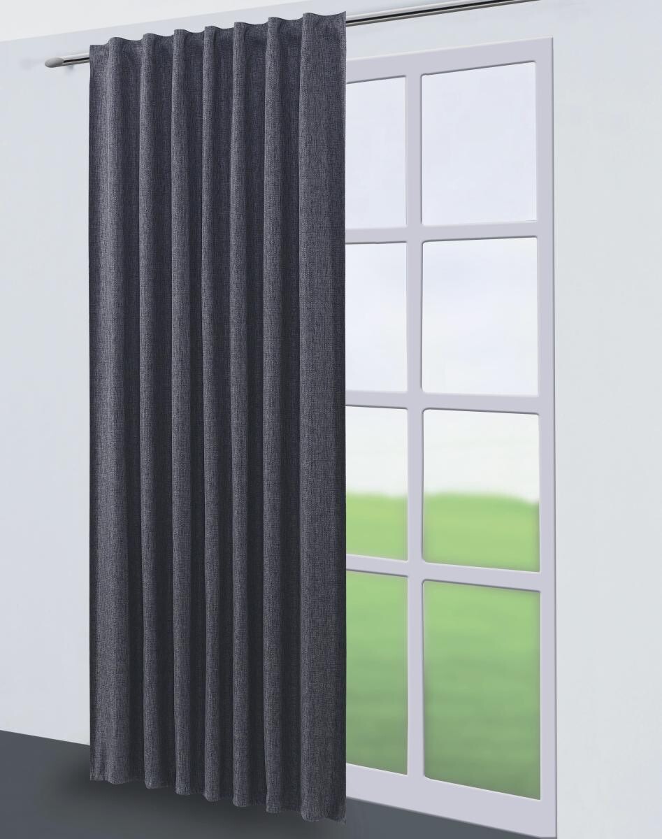 Verdunklungsvorhang Inci grau B/L: ca. 140x245 cm