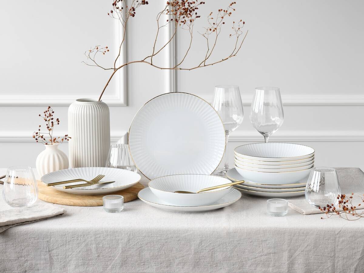 CreaTable Tafelservice Allegra Goldband