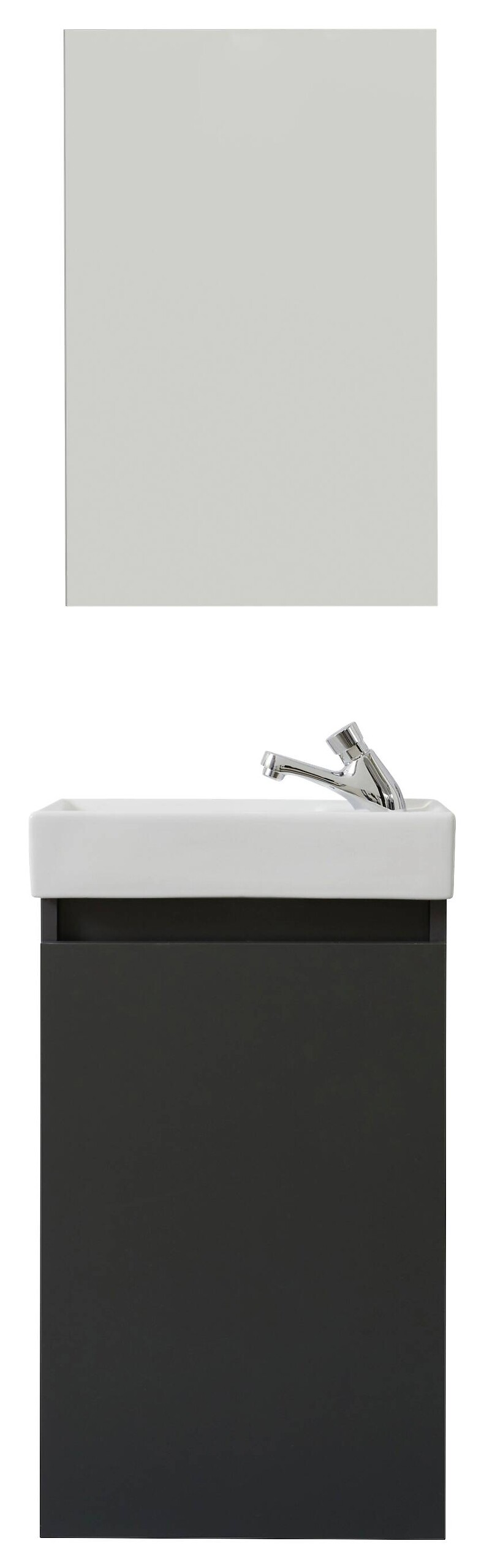 Bad-Set Champ grau matt B/H/T: ca. 40x68x22 cm