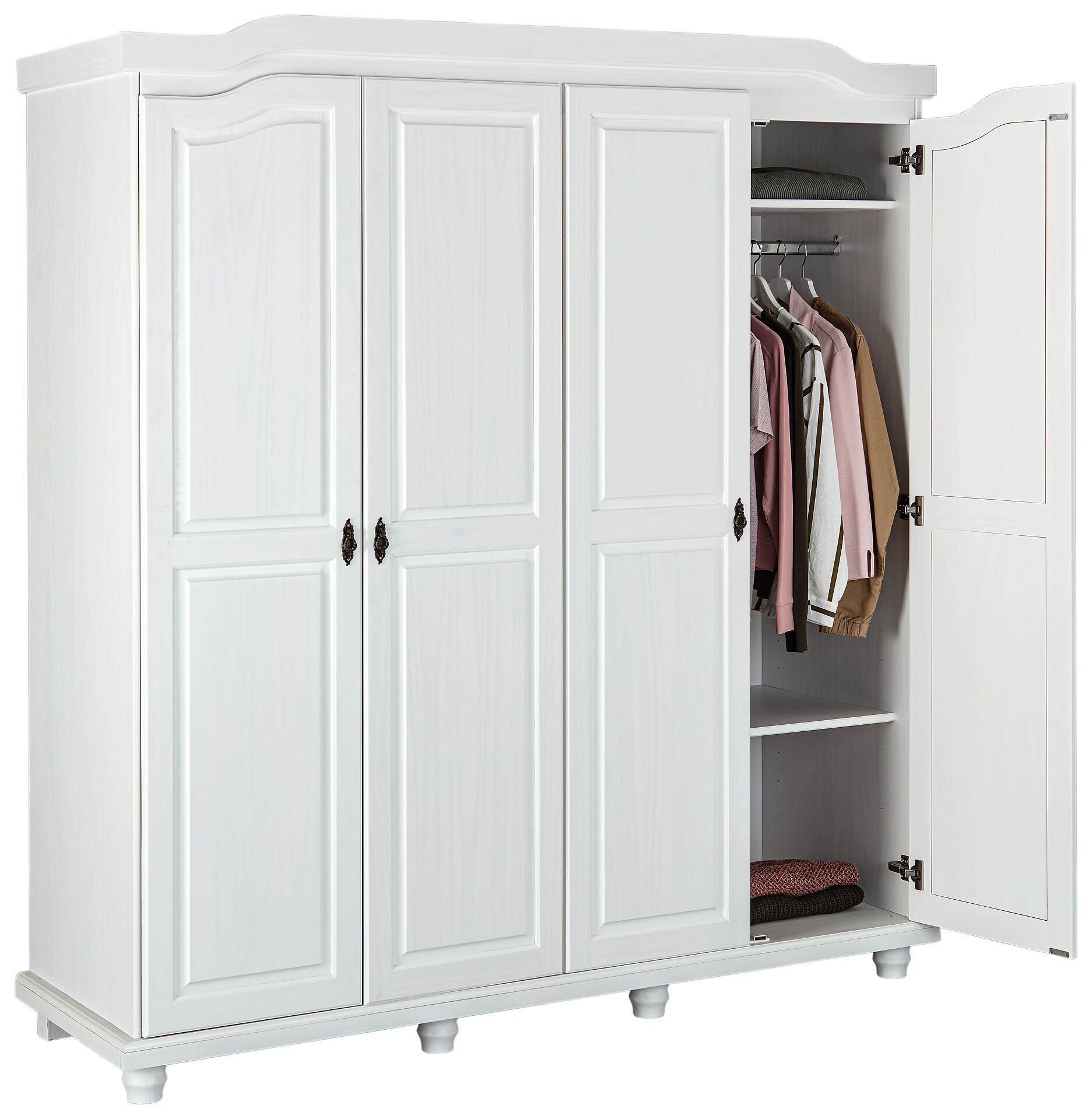 Kleiderschrank Isny weiß B/H/T: ca. 182x198x60 cm