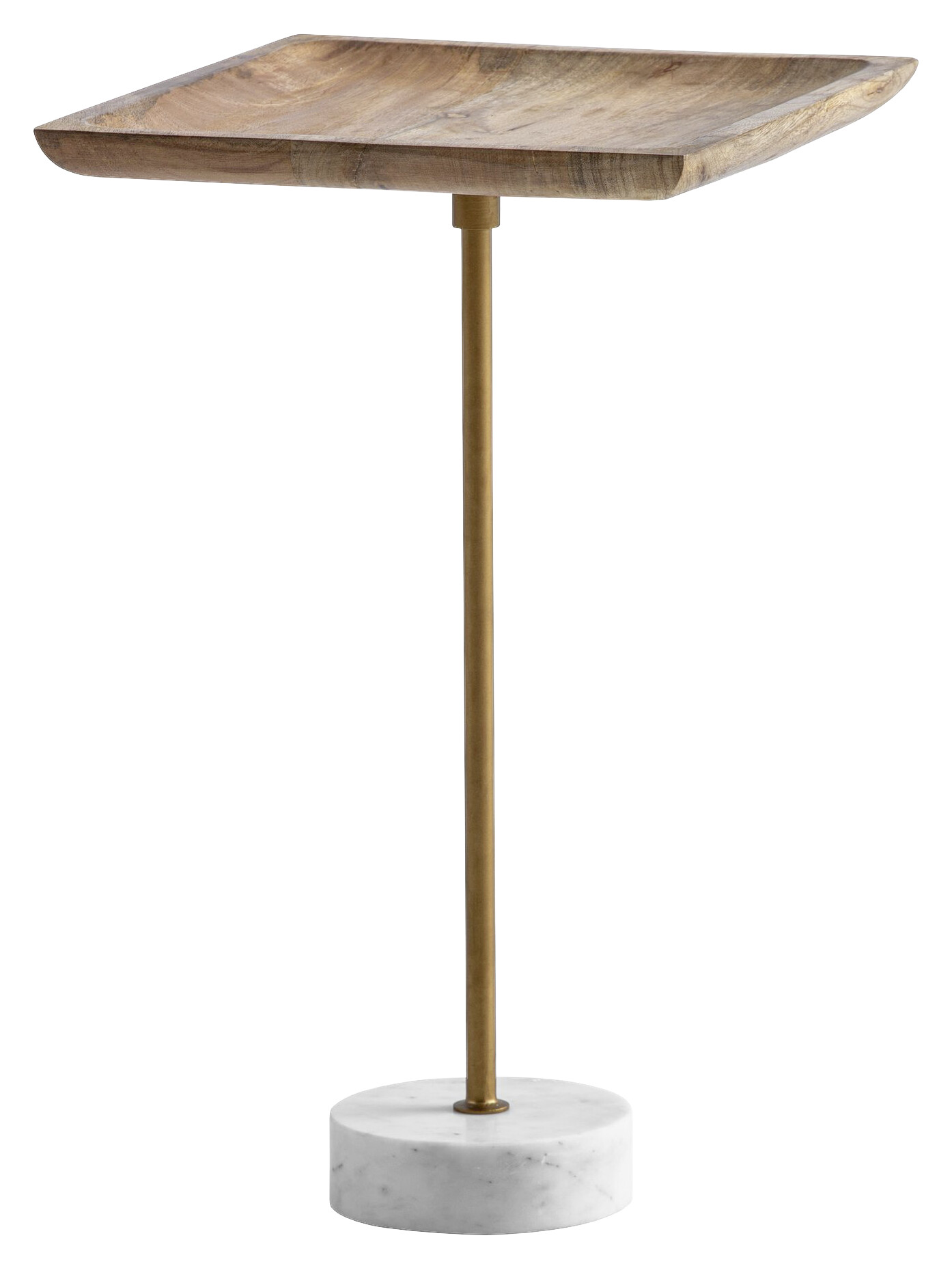 Beistelltisch natur messing weiß Mango Eisen Marmor B/H/T: ca. 35x55x35 cm