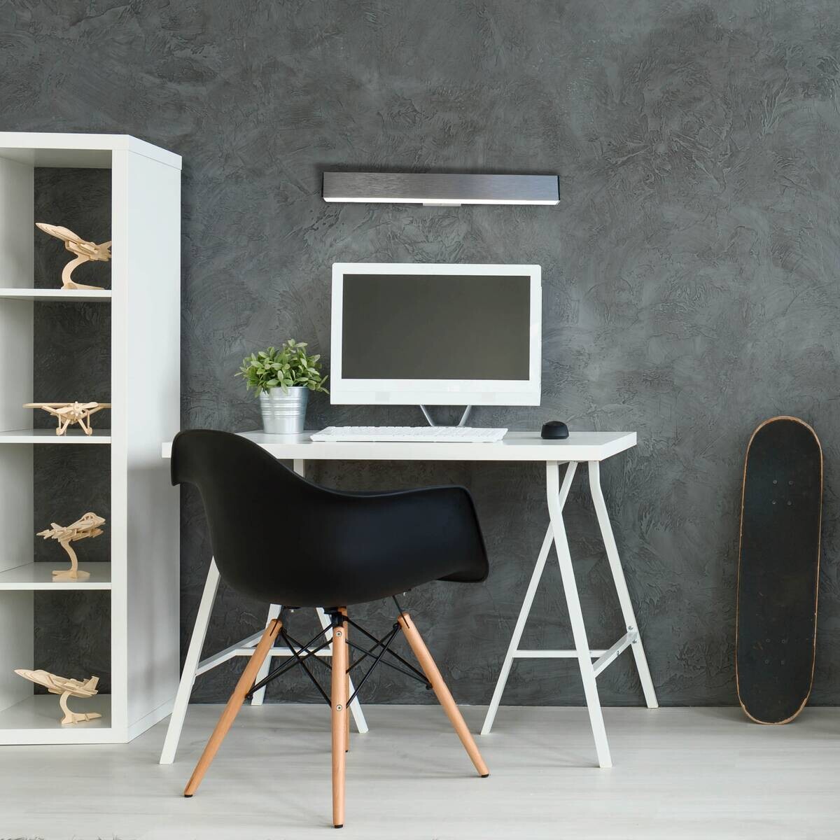 Näve Leuchten LED-Leuchten 1259142 Chrom Kunststoff Metall B/H/T: ca. 7x5,5x45 cm 1 Brennstellen