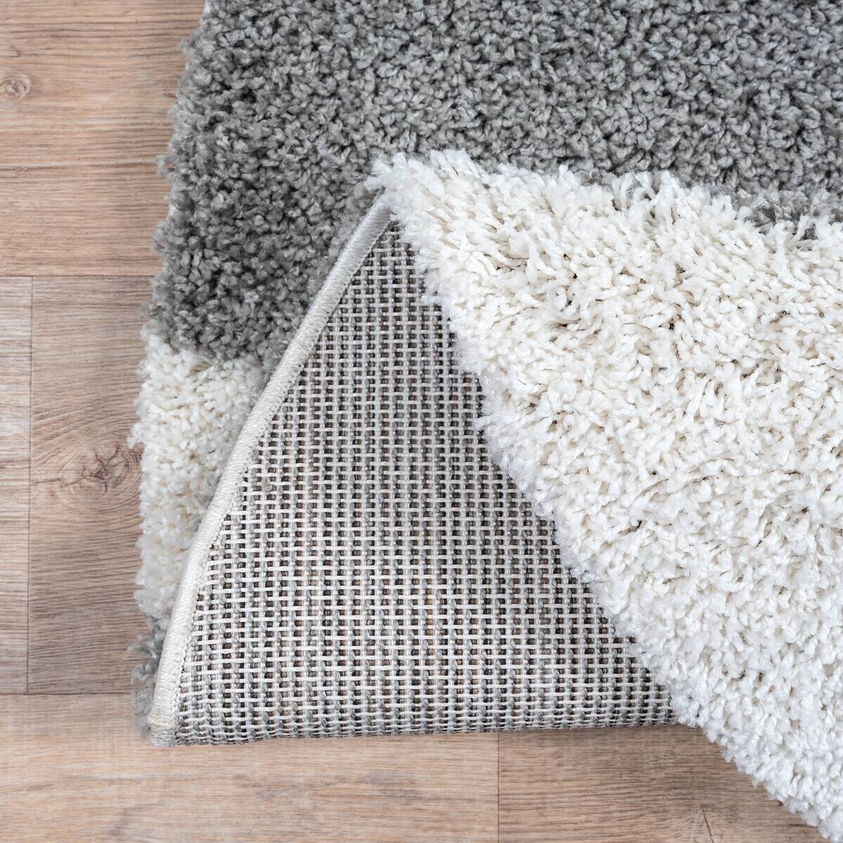 Sanat Hochflorteppich MILANO hellgrau D: ca. 120 cm