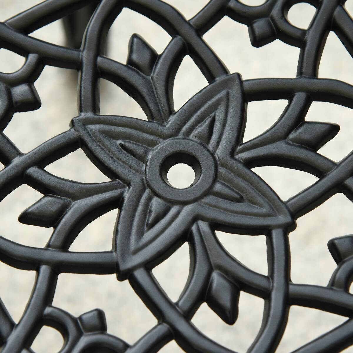 Outsunny Bistro-Set schwarz Aluminium B/H/L: ca. 60x67x60 cm