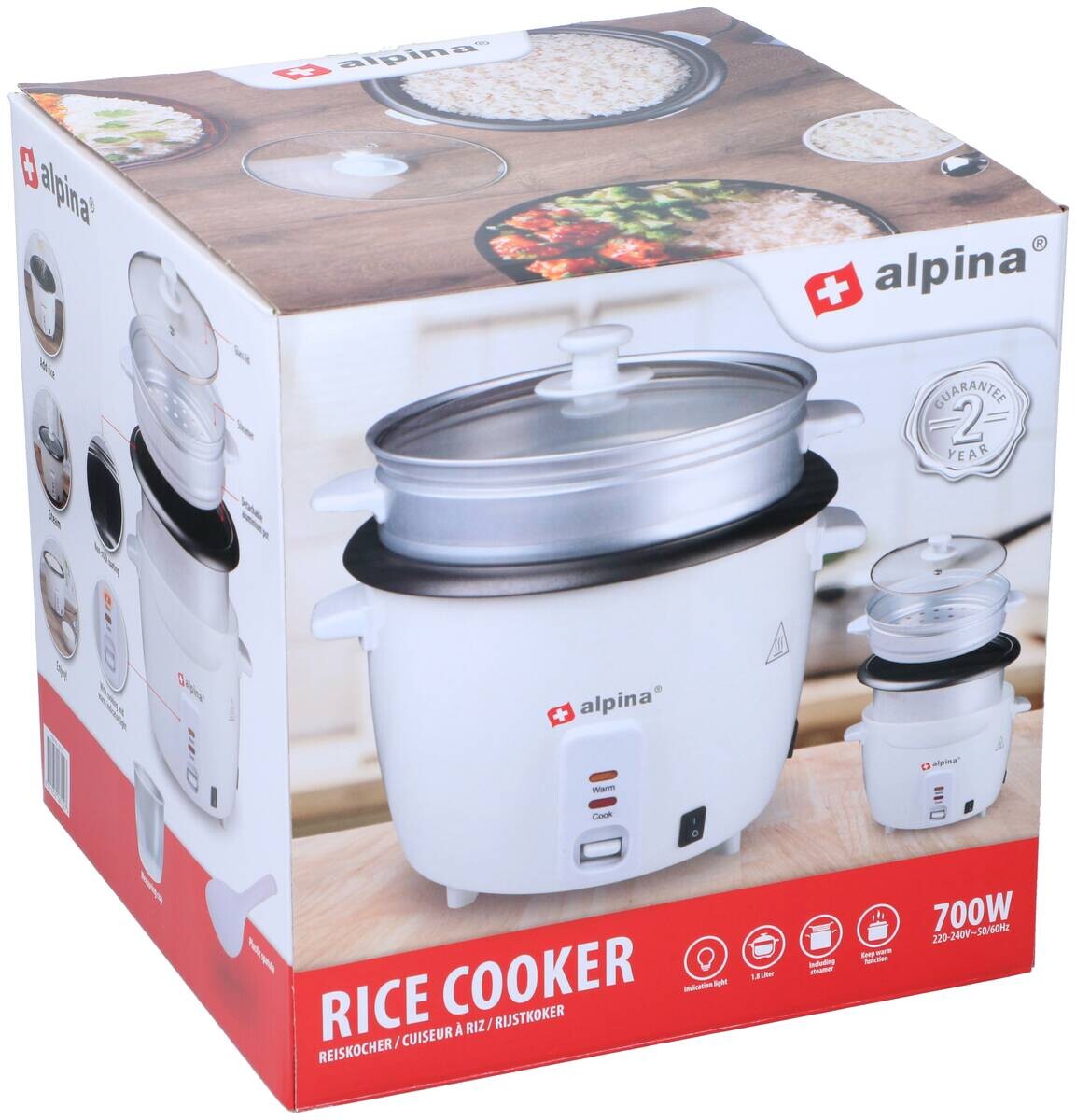 alpina Reiskocher weiß B/H/L: ca. 27x30,5x31 cm