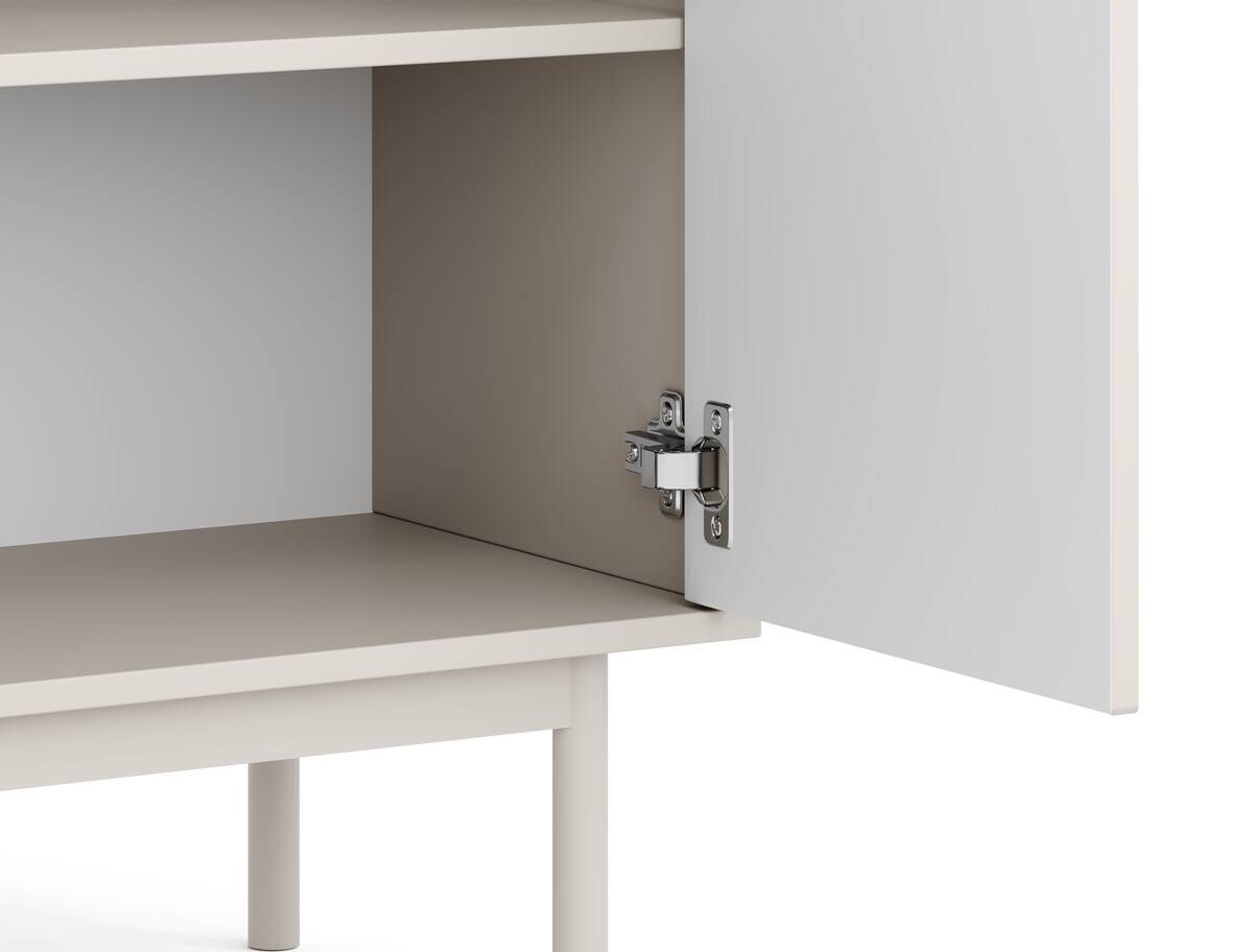 Kommode MAZOMA Eiche Kaschmirgrau Nachbildung gold Optik B/H/T: ca. 79x82x39 cm