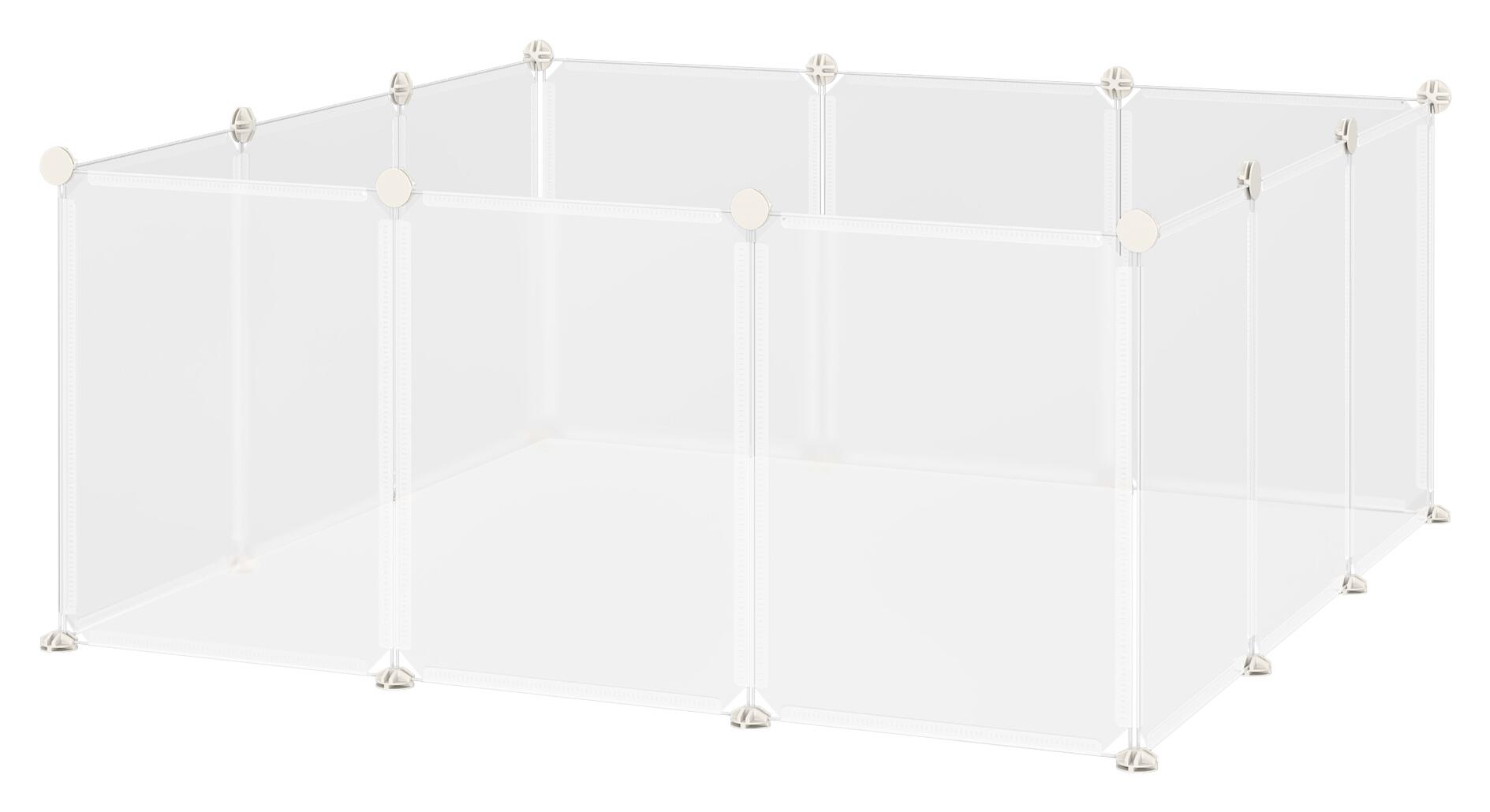PawHut Stall weiß Edelstahl B/H/L: ca. 105x105x45 cm
