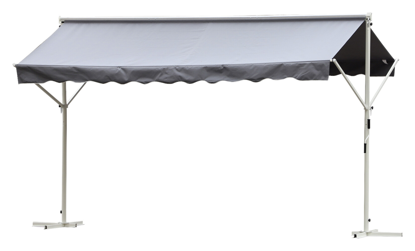 Outsunny Standmarkise grau Polyester-Mischgewebe B/H/L: ca. 294x250x295 cm