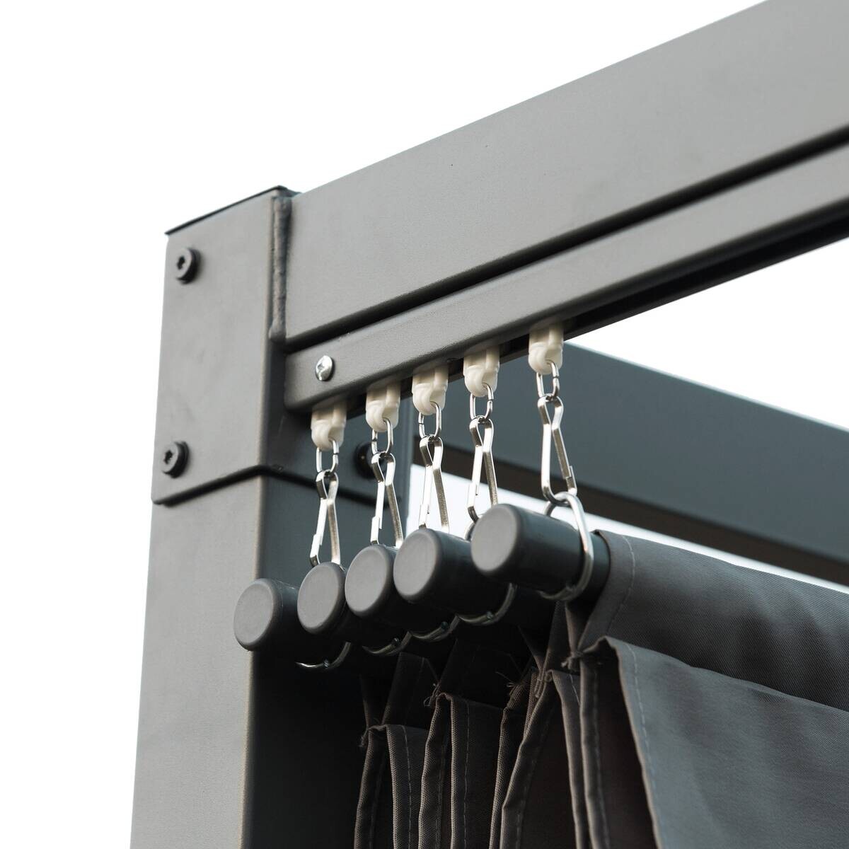 Outsunny Pergola dunkelgrau Stahl B/H/L: ca. 300x222x400 cm