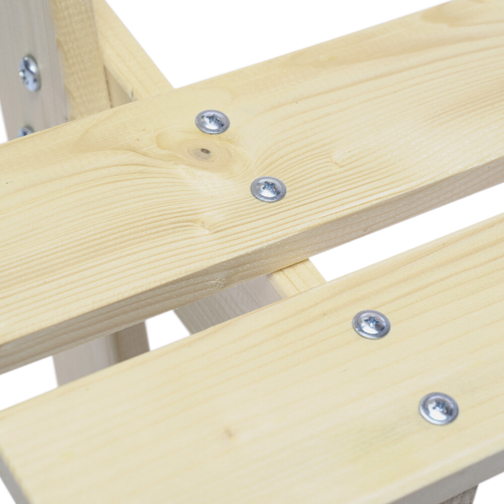 Timbela Kindersitzgarnitur M018 natur Holz B/H/L: ca. 90x50x90 cm