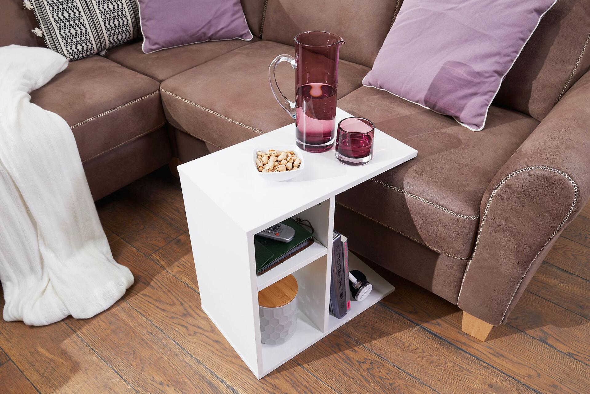 Beistelltisch weiß Holzwerkstoff