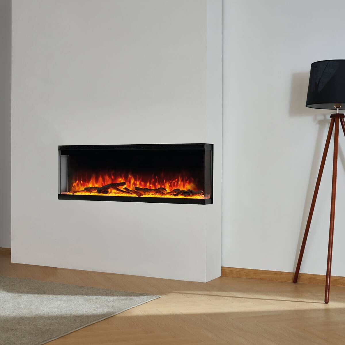 KAMINIO Elektrischer-Kamin LEA schwarz Metall B/H/T: ca. 107,1x43x20 cm ca. 1800 W