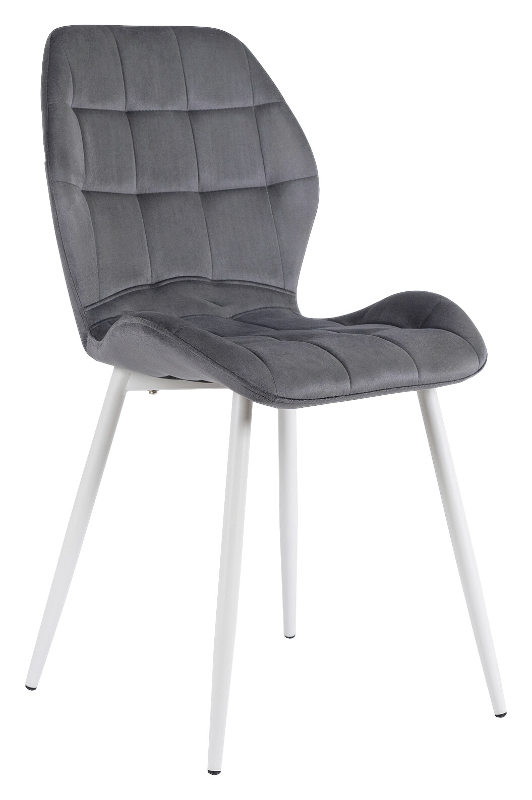 Stuhl LUCKY grau Velourstoff B/H/T: ca. 47x86x58 cm Stuhl LUCKY grau Velourstoff B/H/T: ca. 47x86x58 cm