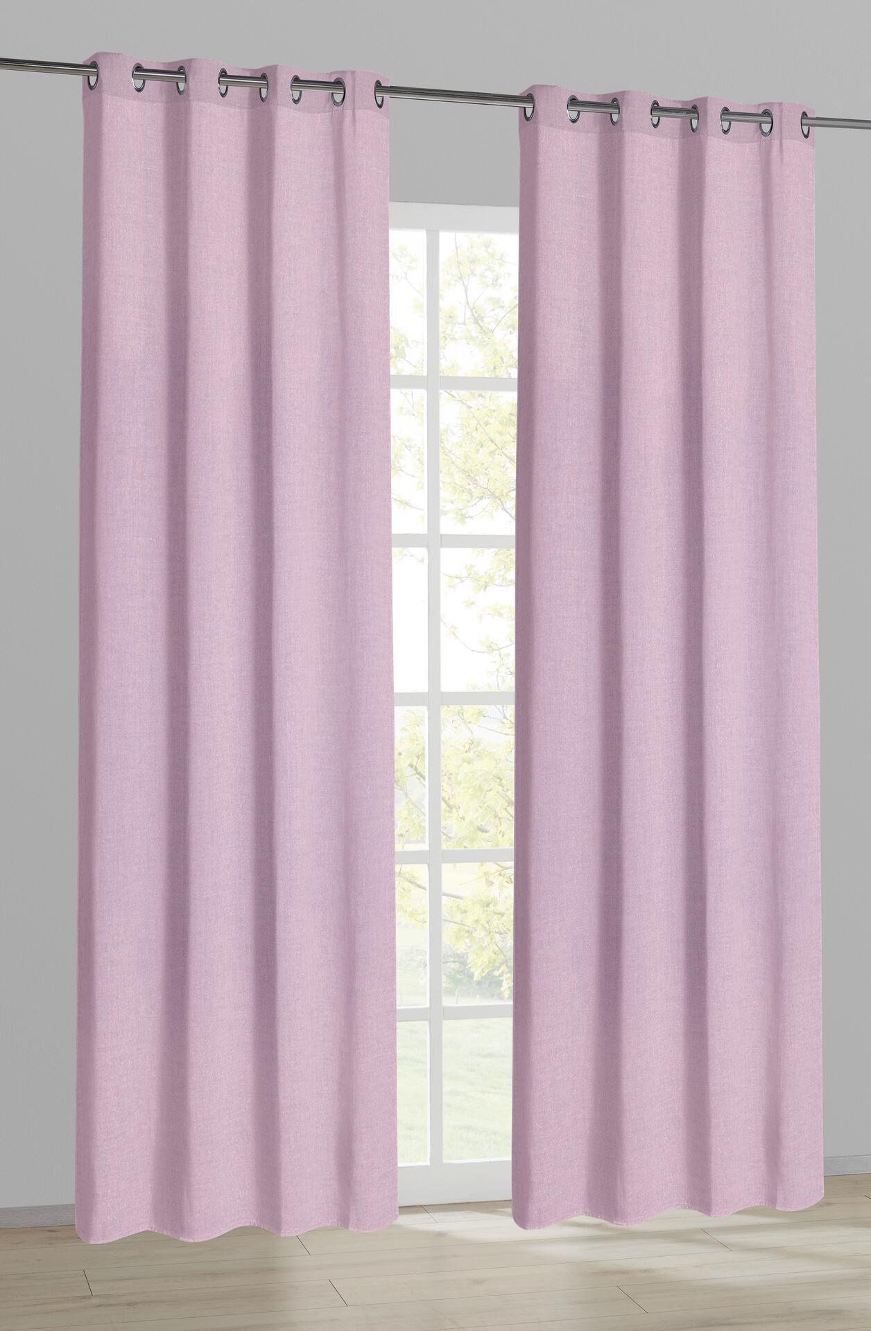 POCOline Ösenvorhang Cleo rosa B/L: ca. 140x240 cm