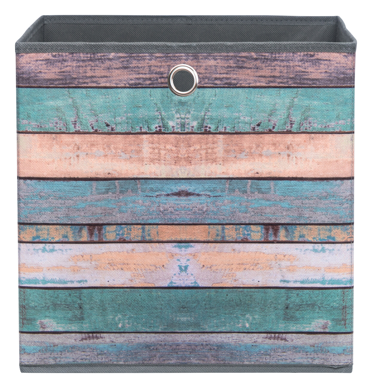 Motivbox Wood bunt anthrazit B/H/T: ca. 32x32x32 cm