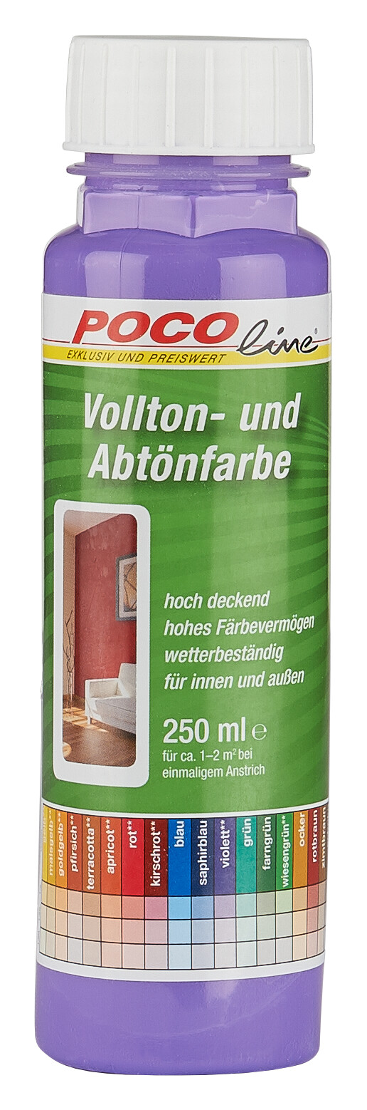 POCOline Vollton- und Abtönfarbe violett ca. 0,25 l