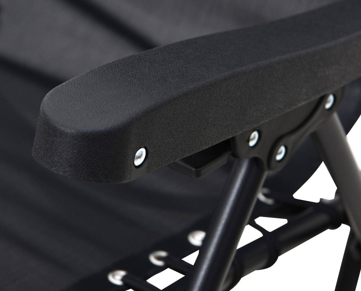 Relaxsessel schwarz Stahl B/H/L: ca. 63x107x93 cm