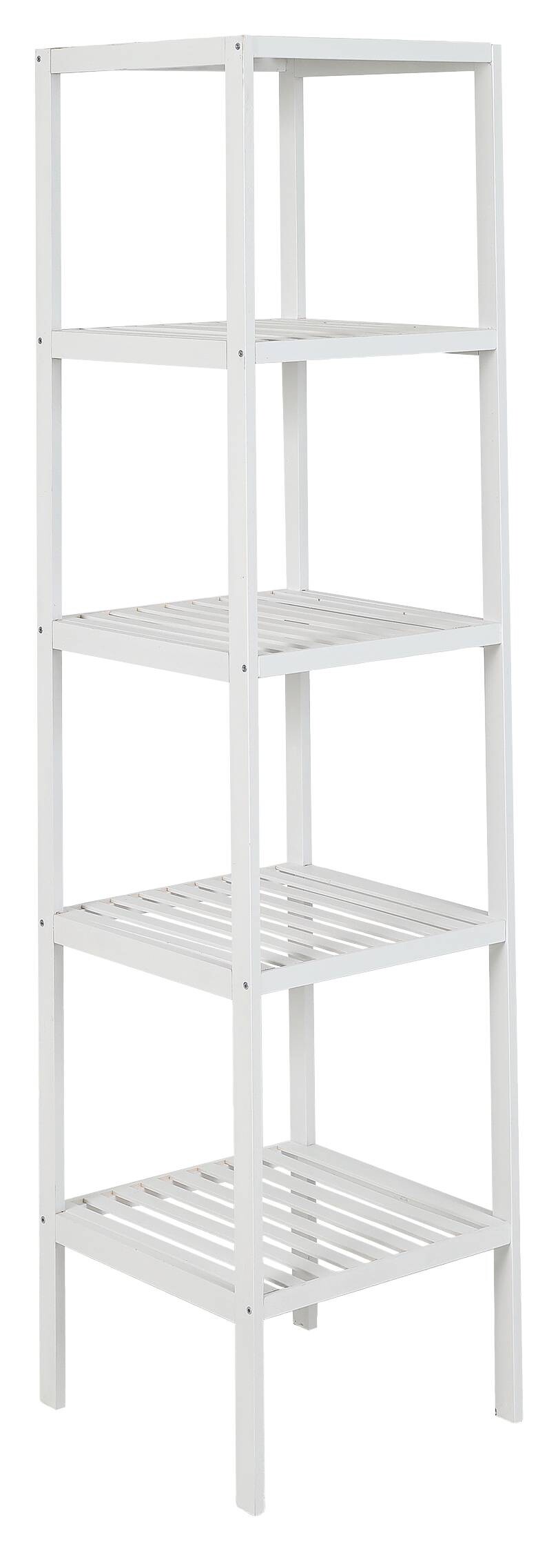 Bambusregal weiß Bambus B/H/T: ca. 36x145x36 cm