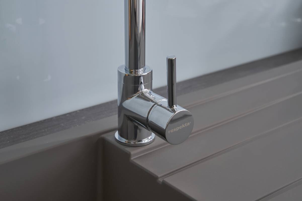 Respekta Einbauspüle Houston 80 x 50 G Beton grau Mineralite B/H/T: ca. 80x21x50 cm