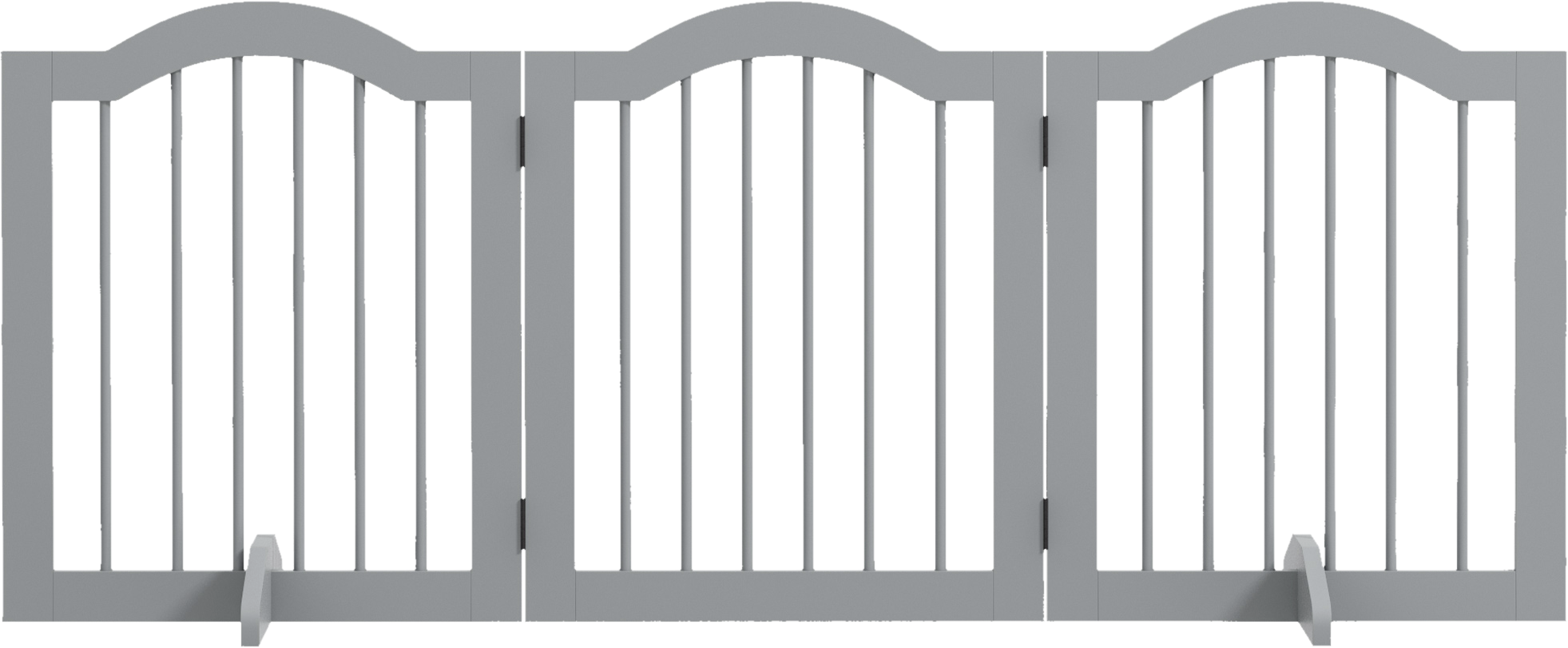 PawHut Schutzgitter hellgrau Holz B/H/L: ca. 29,5x61x154,5 cm