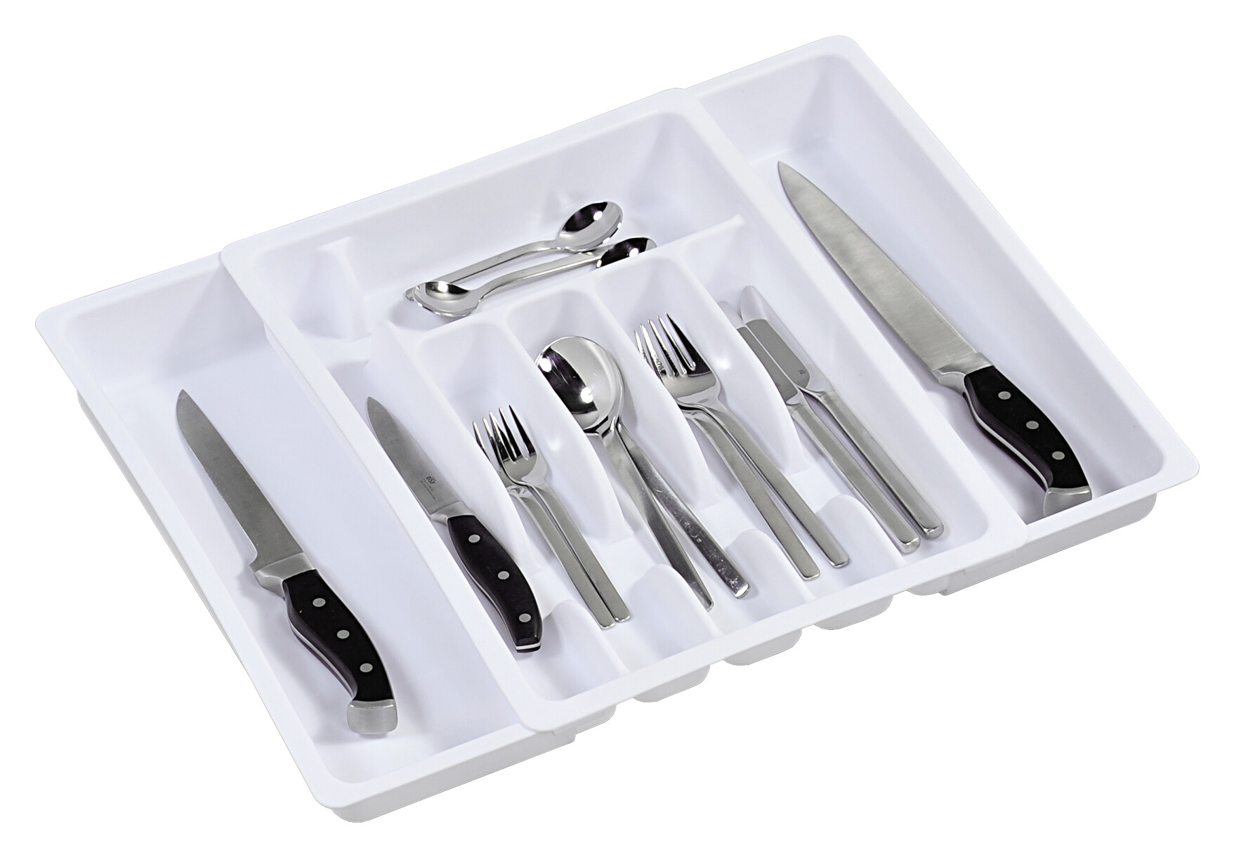 Kesper Besteckkasten weiß Kunststoff H/T: ca. 3,5x38 cm