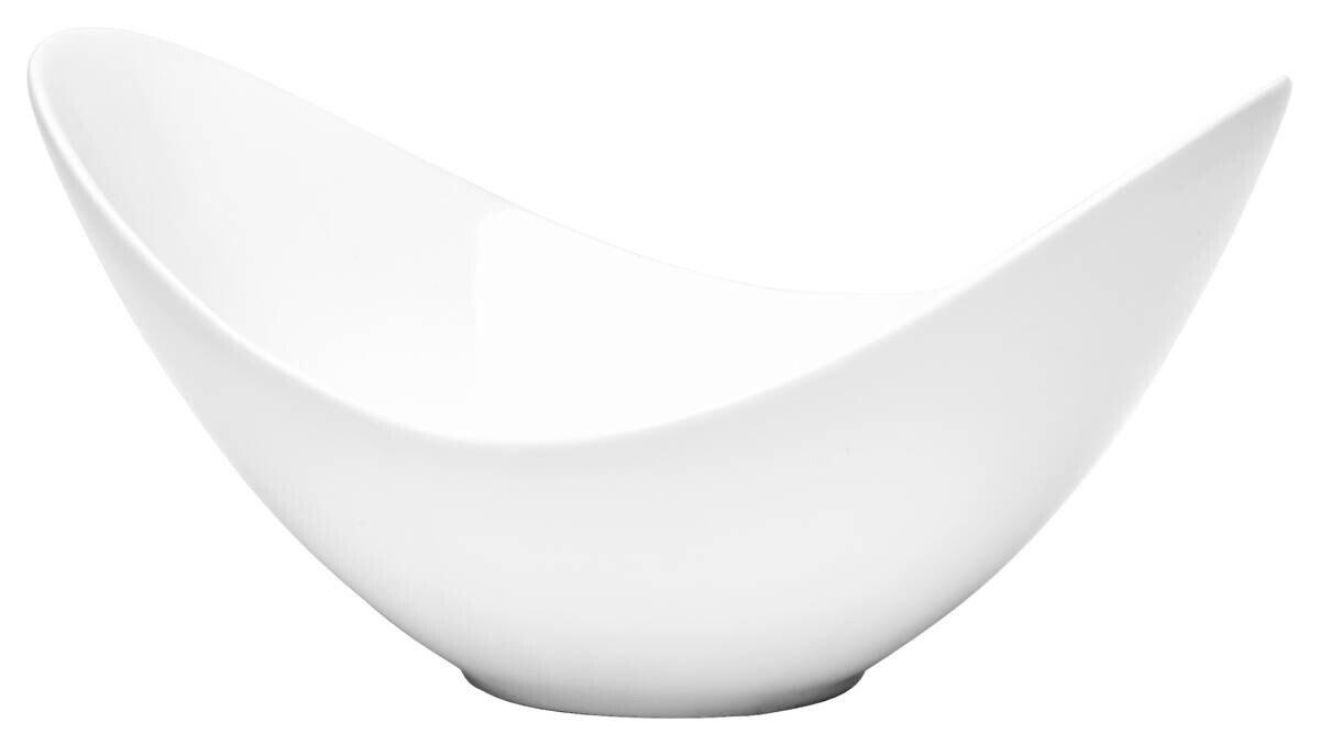 Schale weiß Porzellan B/H/L: ca. 16x12x21 cm