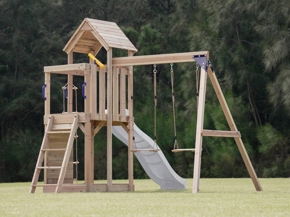 AXI Spielturm Moos braun B/H/L: ca. 342x267x375 cm