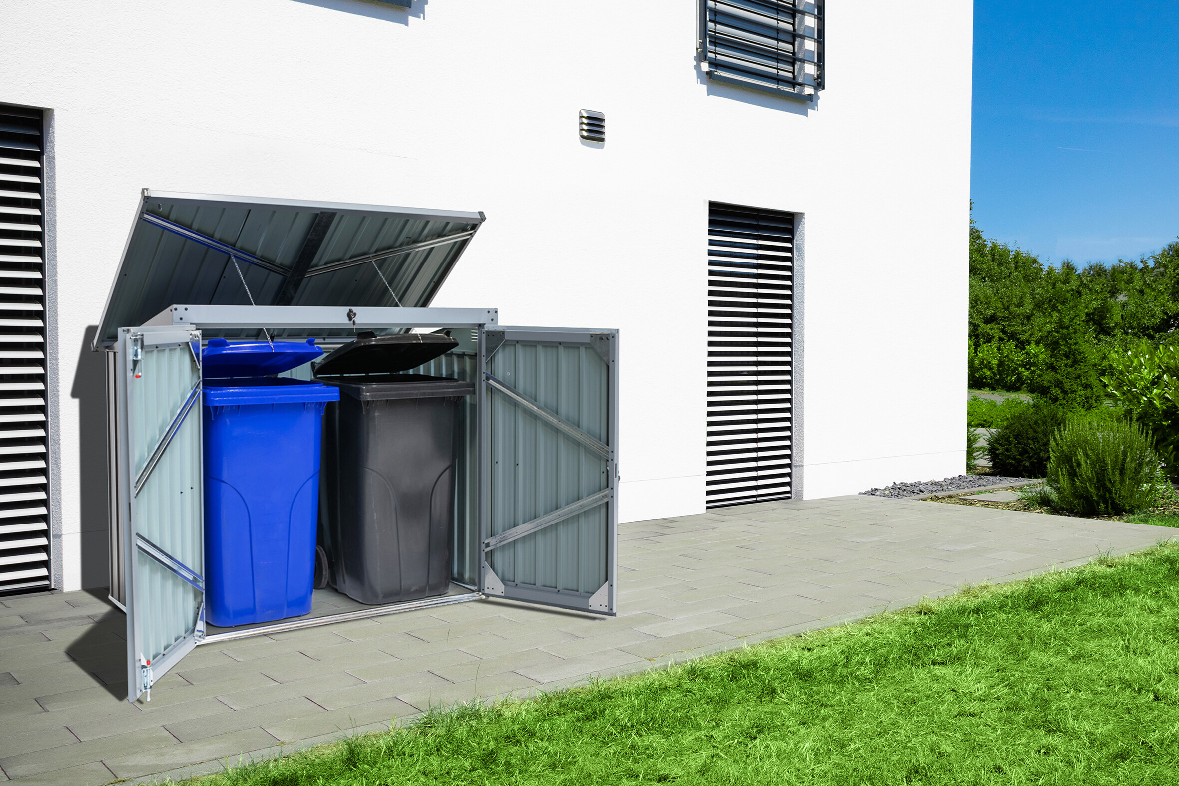 Westmann Mülltonnenbox 5x3 anthrazit B/H/T: ca. 158x134x101 cm