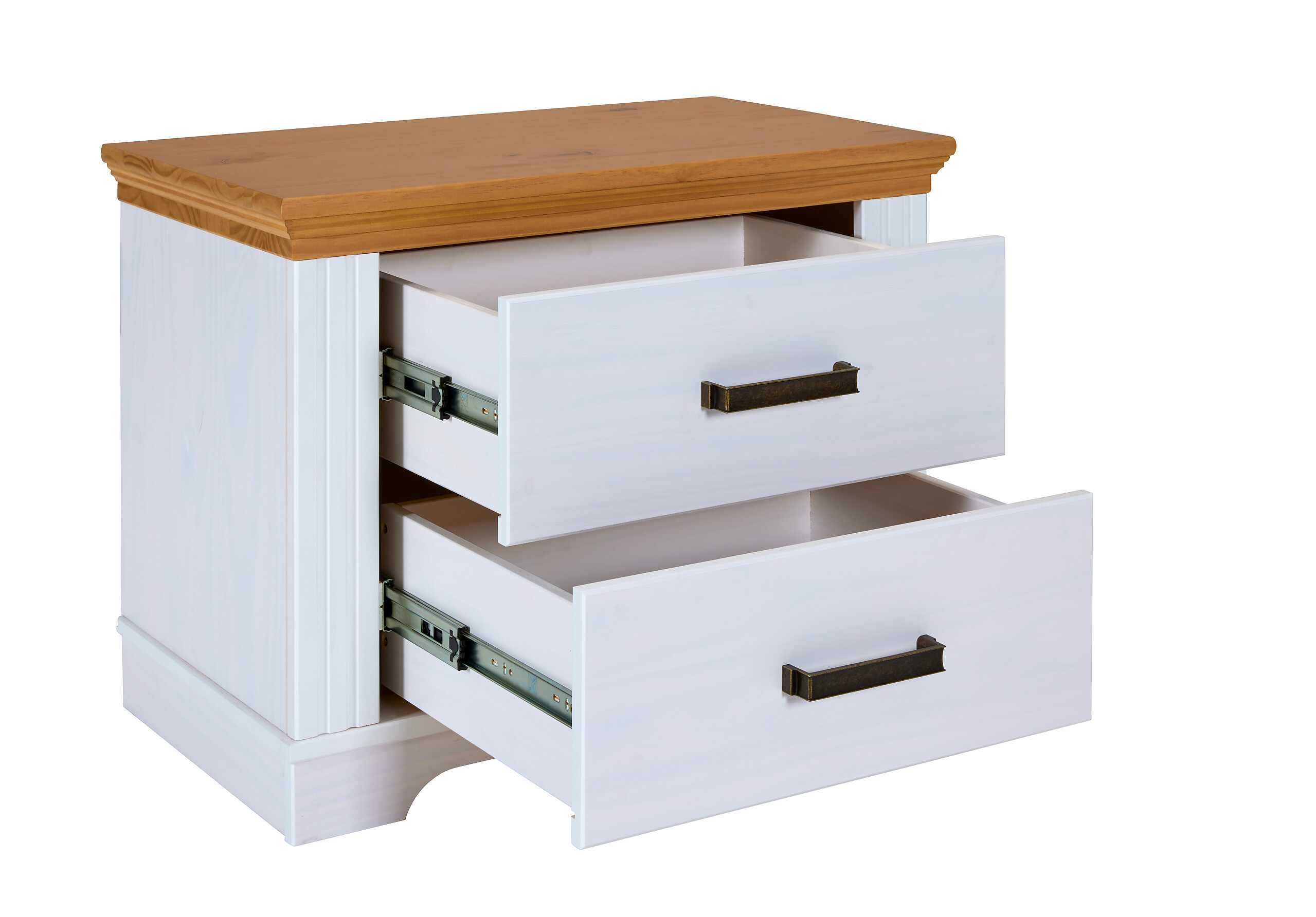 Nachtkommode Maluno weiß B/H/L: ca. 41x53,2x68 cm
