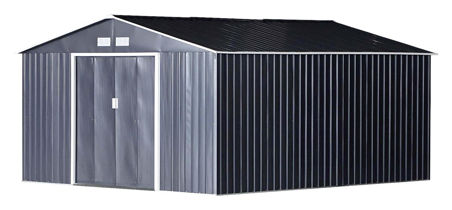 Outsunny Gartenschrank grau Stahl B/H/T: ca. 340x200x382 cm