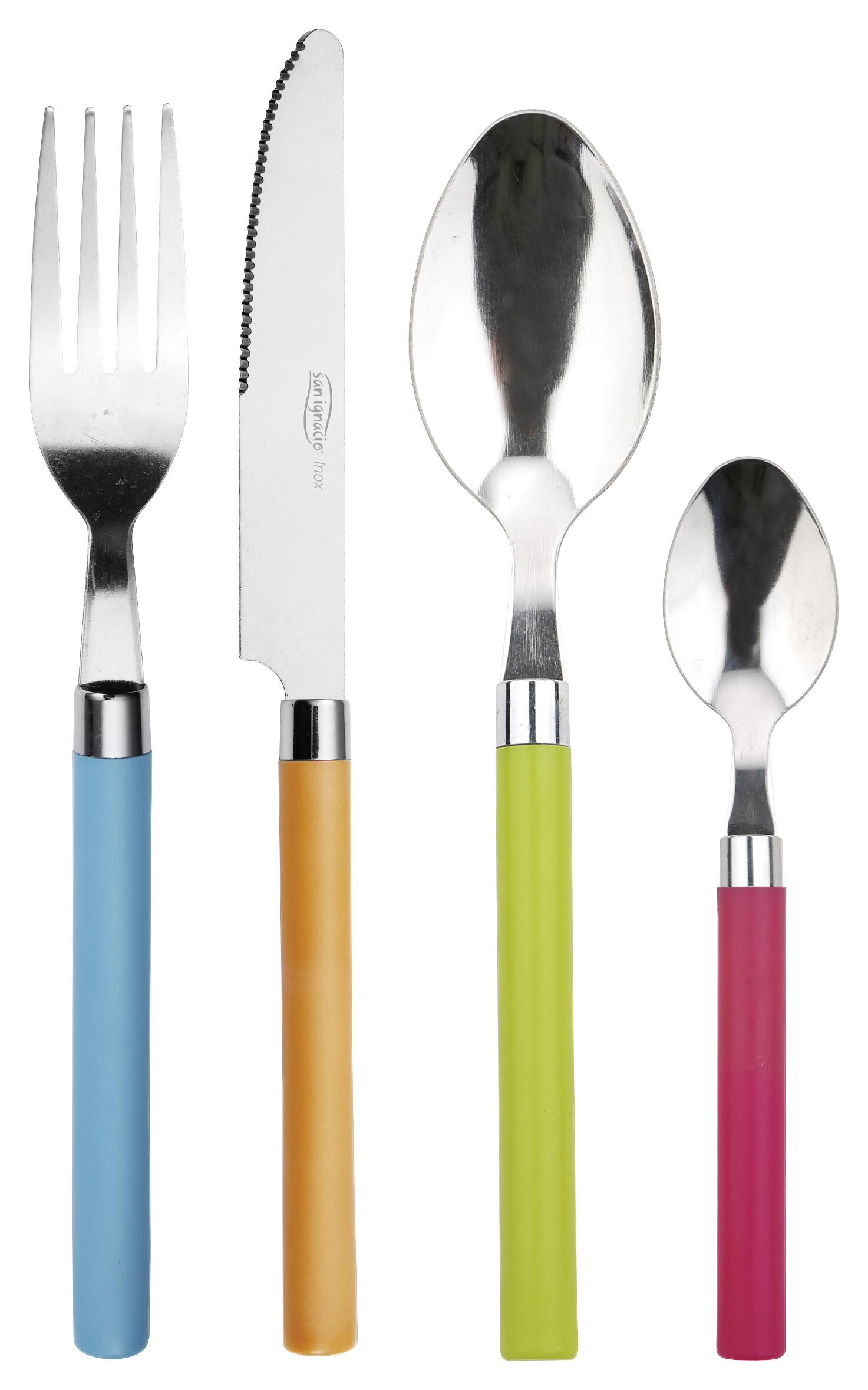 SAN IGNACIO Besteckset HAPPIE COLORS bunt Edelstahl 24 tlg.