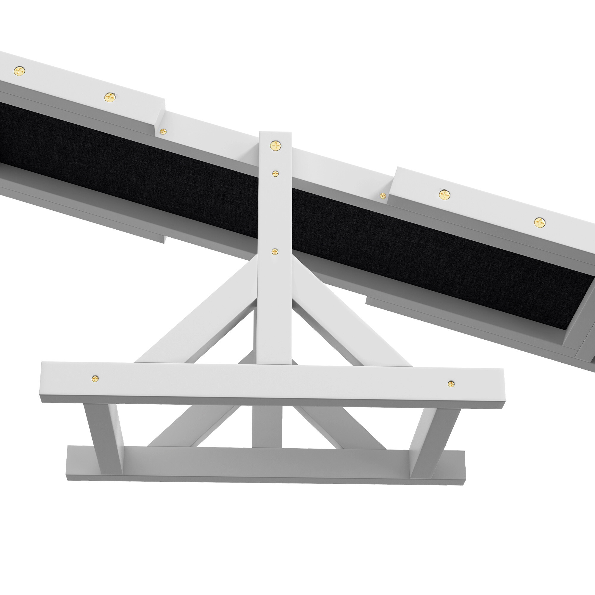 PawHut Hundewippe weiß Holz B/H/L: ca. 30x30x180 cm