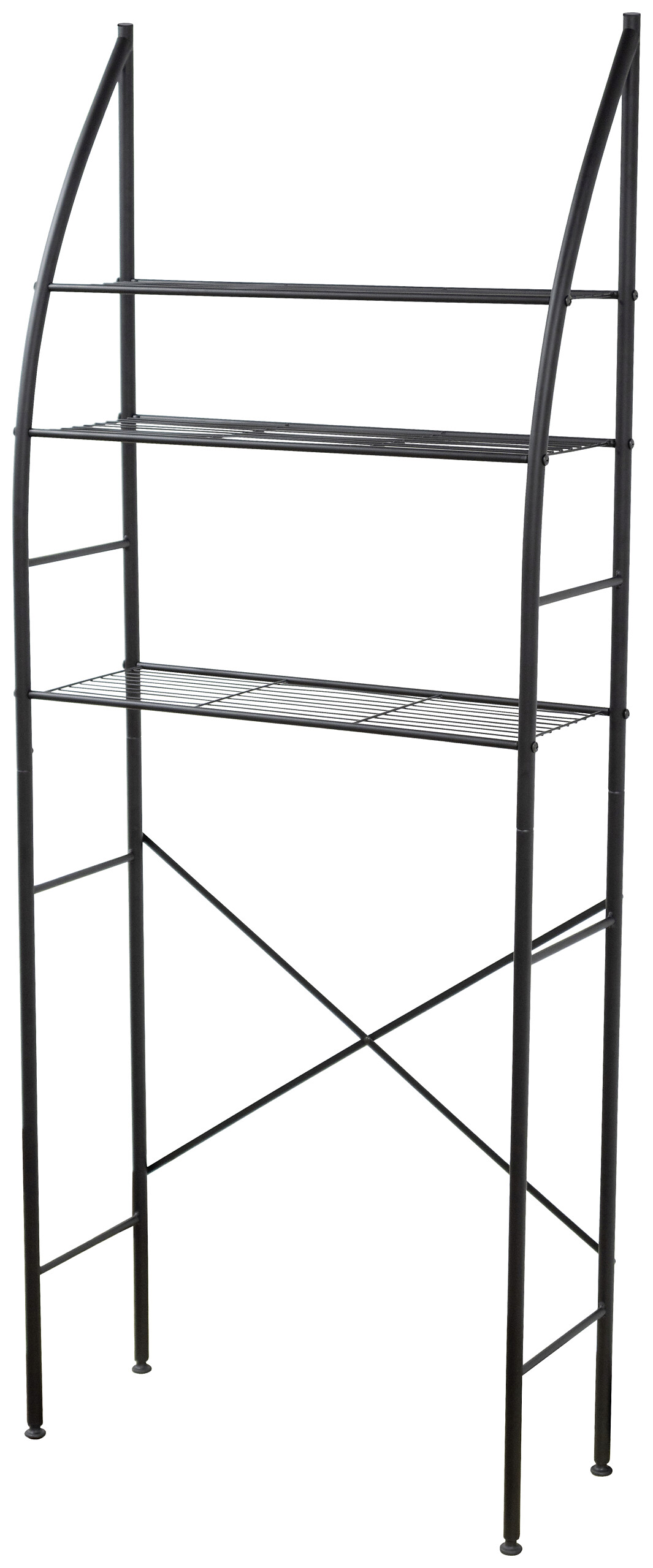 Regal schwarz Stahl B/H/L: ca. 25x166x66 cm