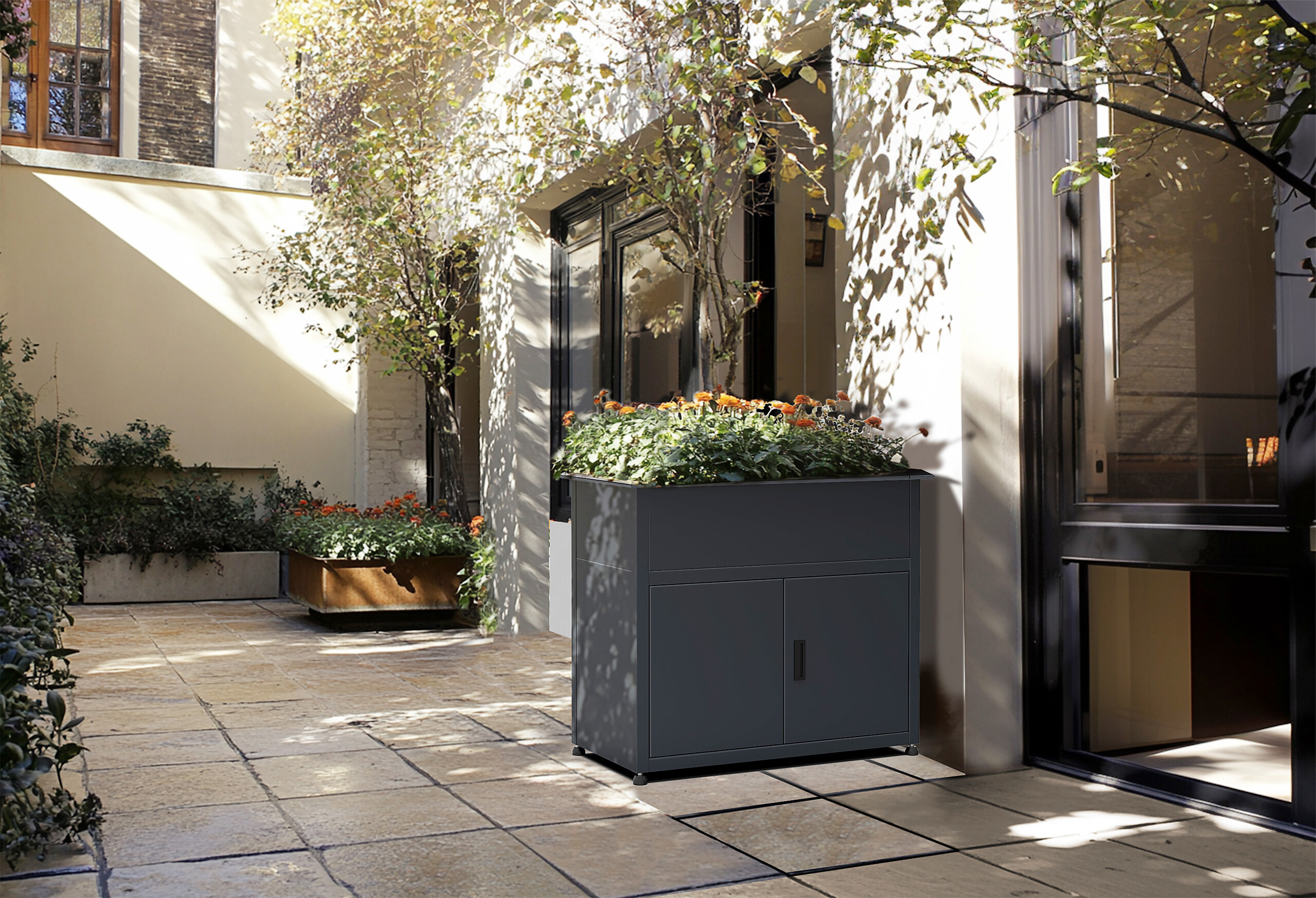 Westmann Hochbeet Plexa anthrazit Metall B/H/L: ca. 100x85x50 cm