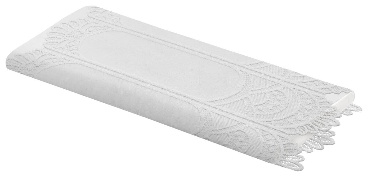 Scheibengardinen-Meterware Jengen weiß H: ca. 50 cm