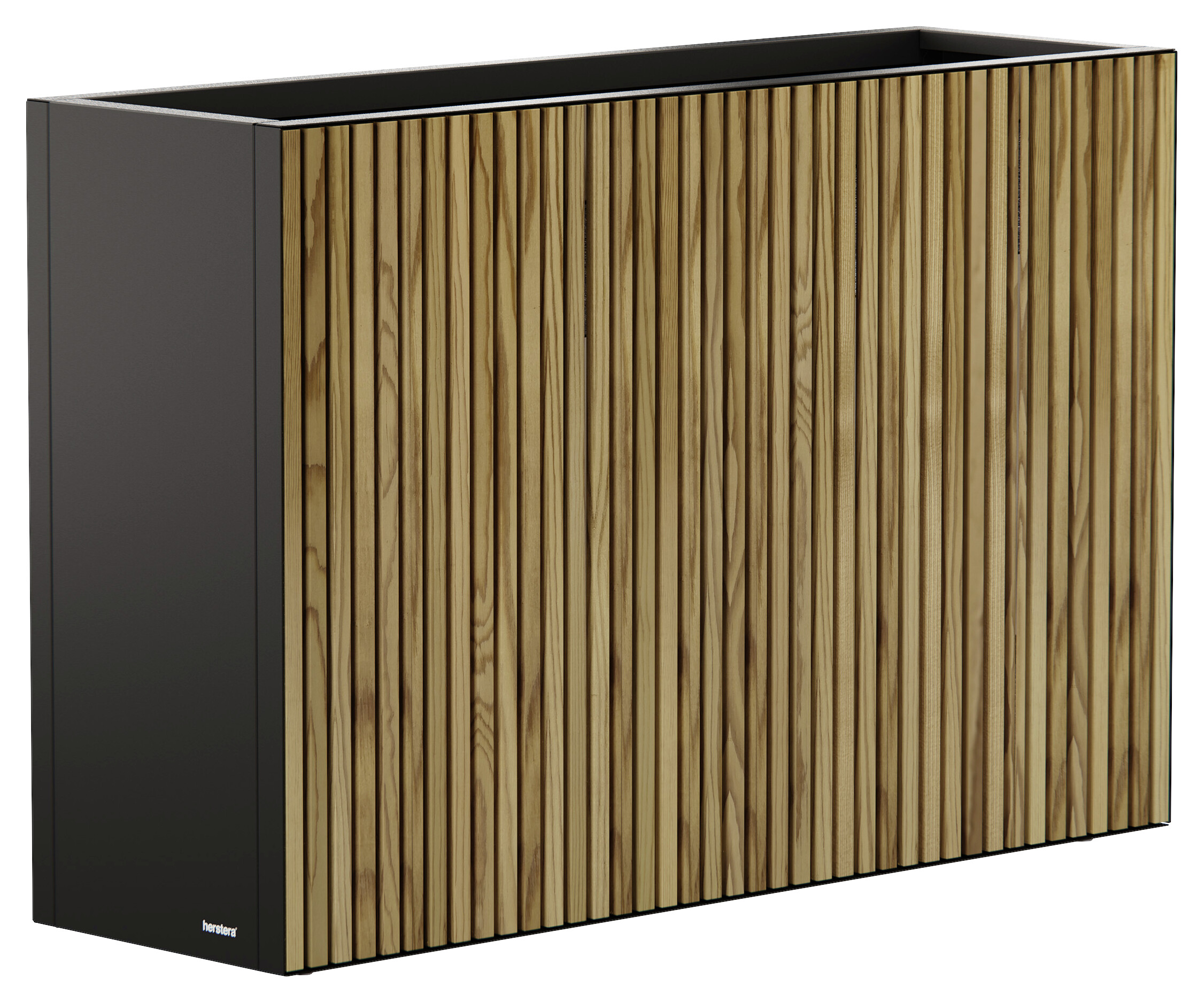 Herstera Garden Pflanzkübel Deco Planter schwarz Holz B/H/L: ca. 120x80x40 cm