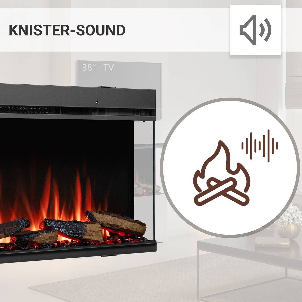 Balderia Elektrischer-Kamin EF408A Athena 44" schwarz B/H/T: ca. 113x50x21 cm ca. 1500 W Balderia Elektrischer-Kamin EF408A Athena 44" schwarz B/H/T: ca. 113x50x21 cm ca. 1500 W