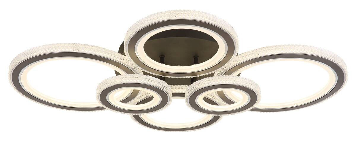 GLOBO LED Deckenleuchte anthrazit mattschwarz Opal Acryl Metall B/H: ca. 78x12 cm 1 Brennstellen