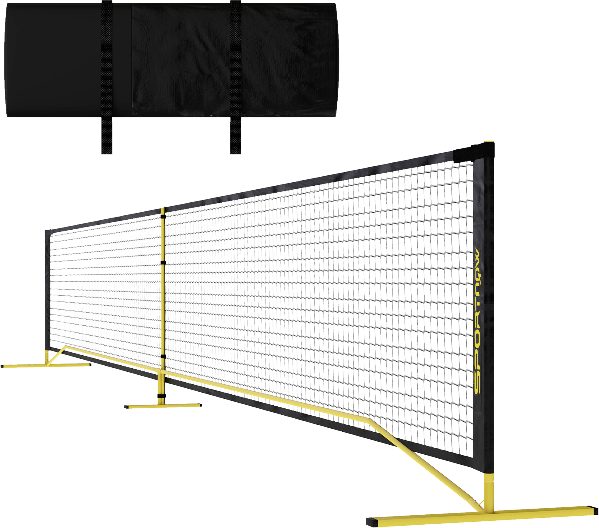 SPORTNOW Pickleball-Netz gelb B/H/L: ca. 60x92x670 cm
