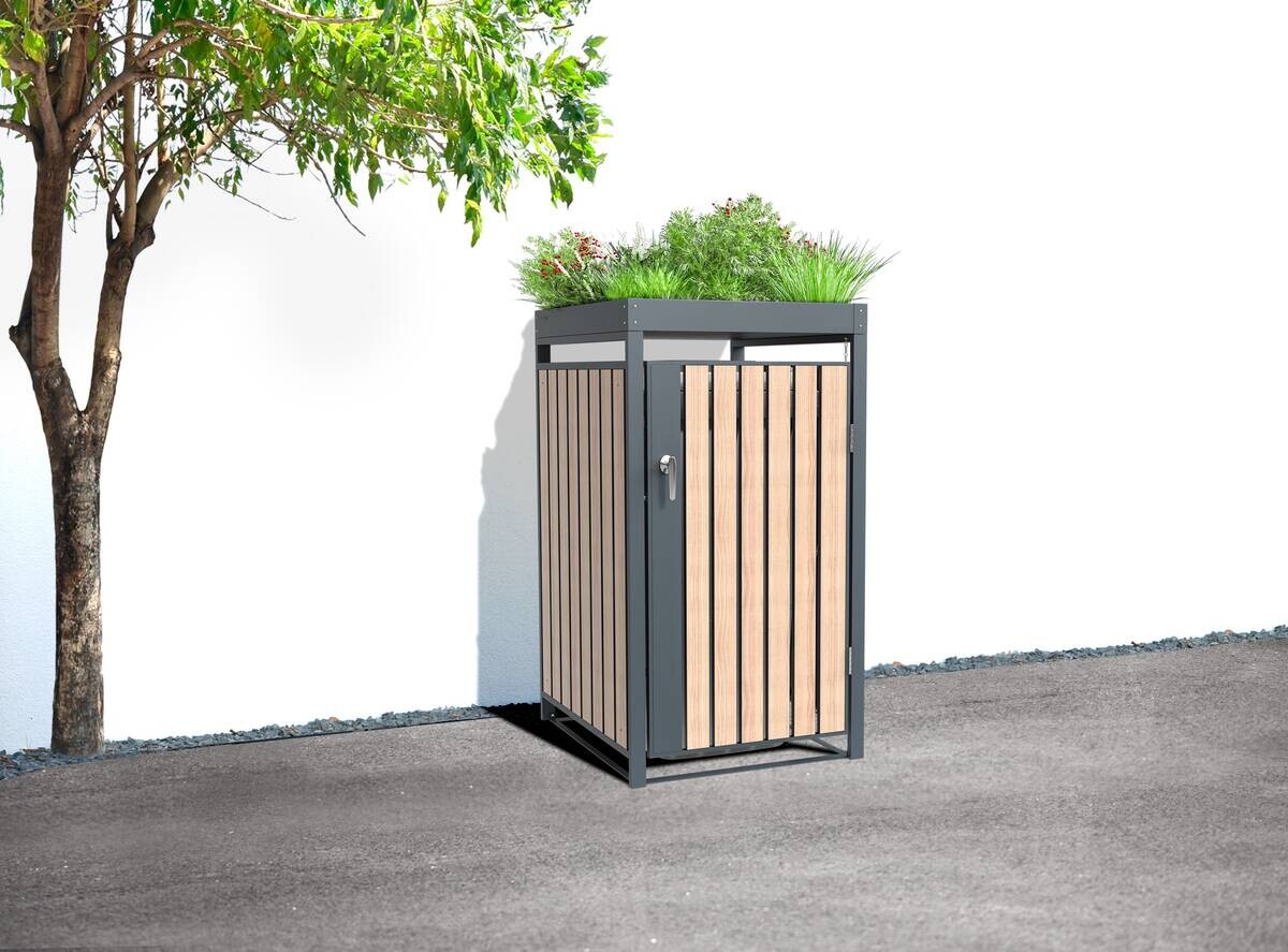 Westmann Mülltonnenbox Planta braun B/H/L: ca. 68x124x84 cm