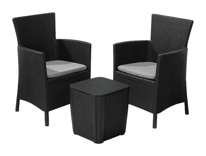 Allibert Balkonset Iowa Graphit Kunststoff