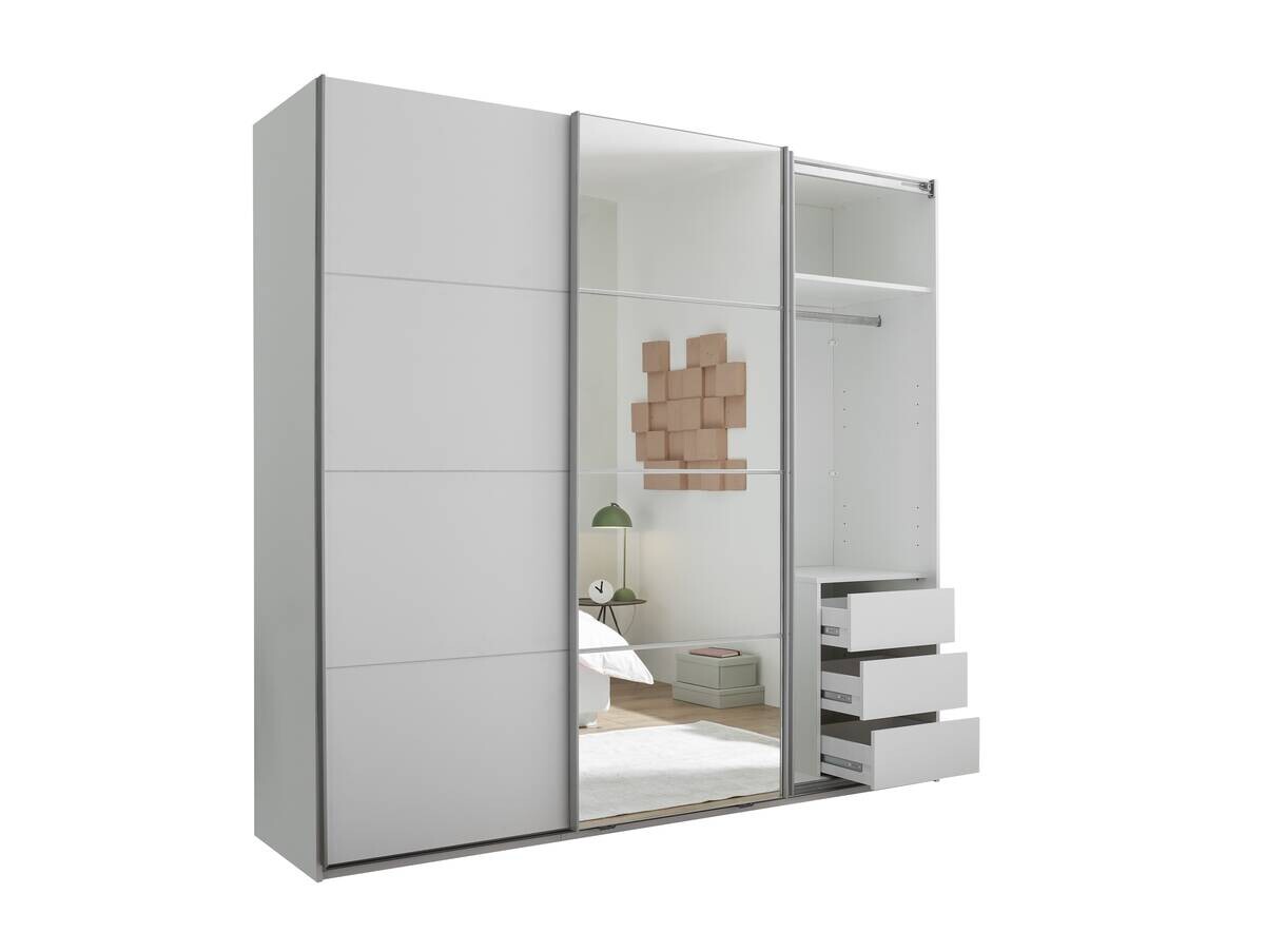 Schwebetürenschrank Carano weiß B/H/T: ca. 215x204x60 cm