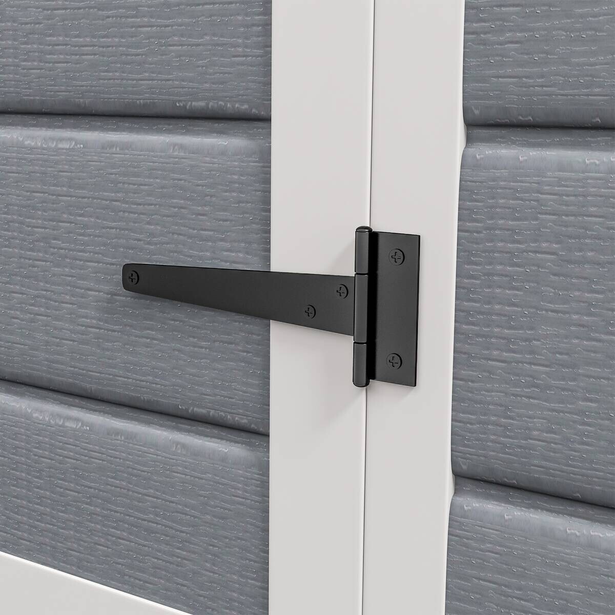 Outsunny Gartenschuppen grau Kunststoff B/H/L: ca. 134x210x183 cm