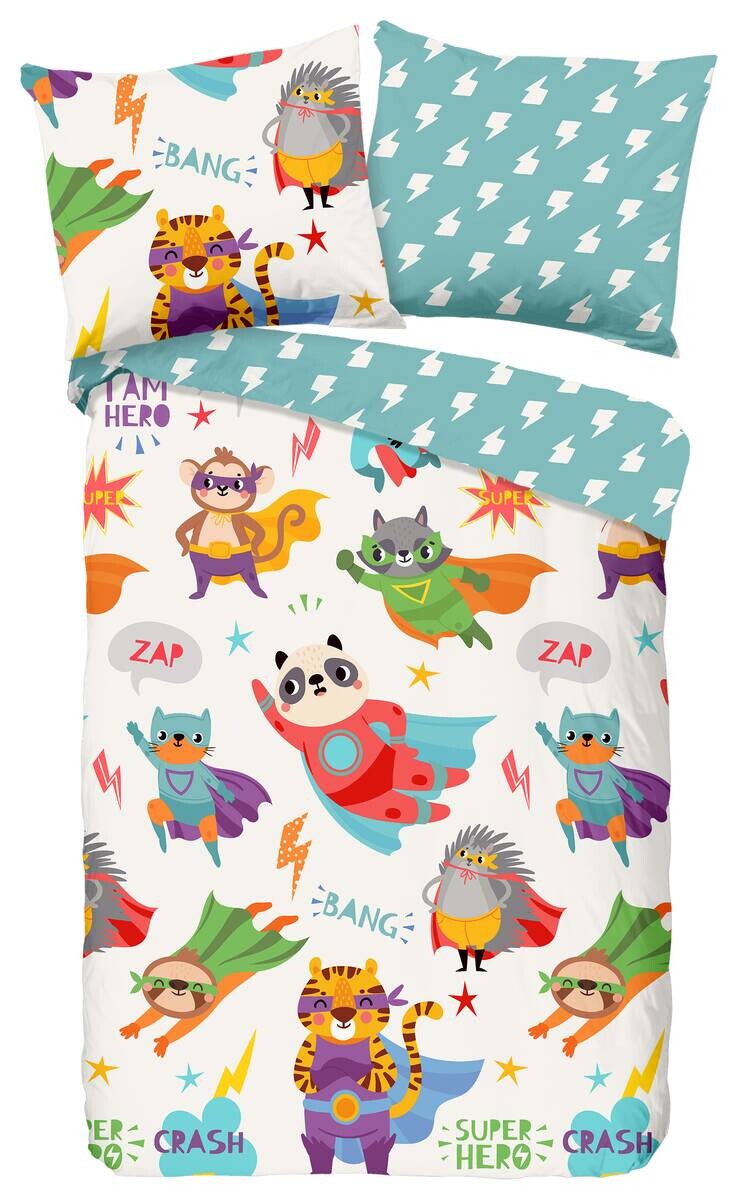 Baumwoll Bettwäsche Superhero Multi Baumwolle B/L: ca. 120x150 cm